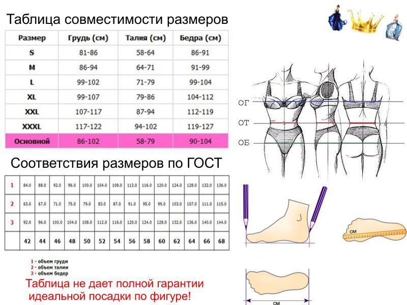 размерная таблица одежды
